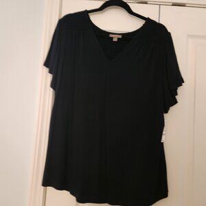 Flutter Sleeve Knit Top Size XXL